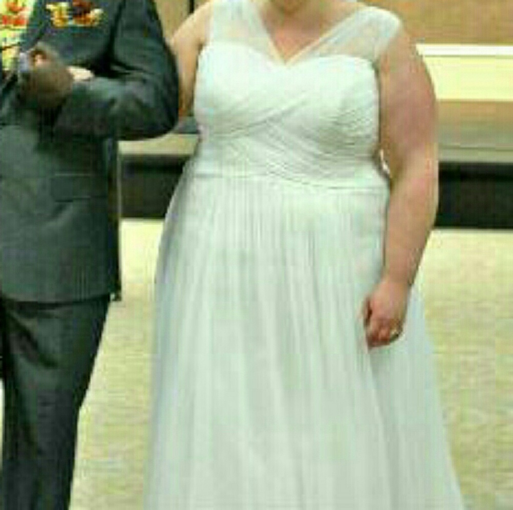 Galina 22W Swiss Pin Dot Tulle wedding dress